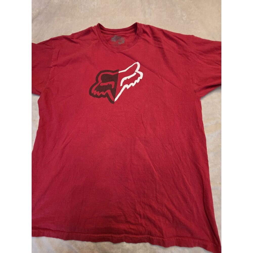 Fox Racing Men's Size Xl Red Graphic Short Sleeve T-Shirt